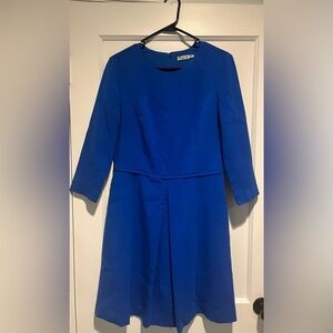 Eliza J. Cobalt Royal Blue Fit and Flare A-Line 3/4 Sleeve Dress Size 10